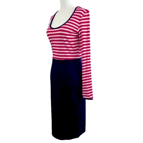LNWOT Deadly Dames pinup striped long sleeve bodycon dress - Picture 2 of 7